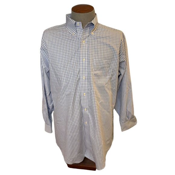 Brooks Brothers Other - Brooks Brothers Regent Button Down Dress Shirt Sz. 17.5 2/3 Blue/White Plaid